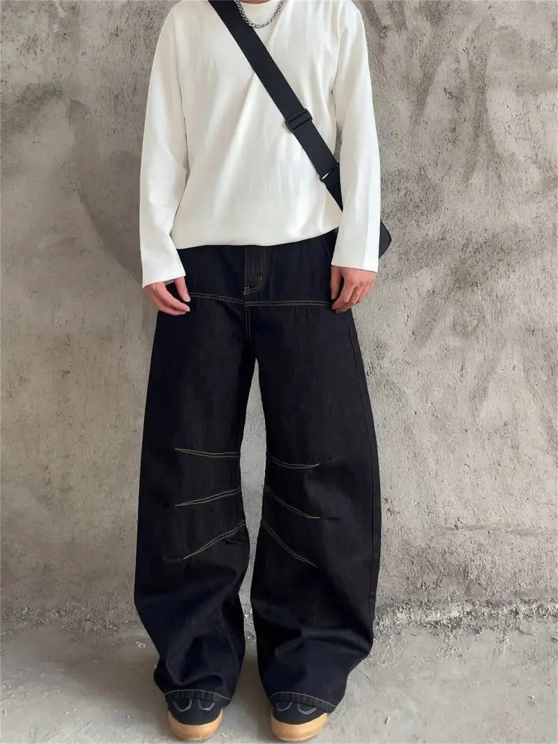 Retro Japanese Wide Leg Jeans
