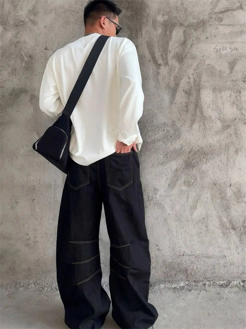 Retro Japanese Wide Leg Jeans