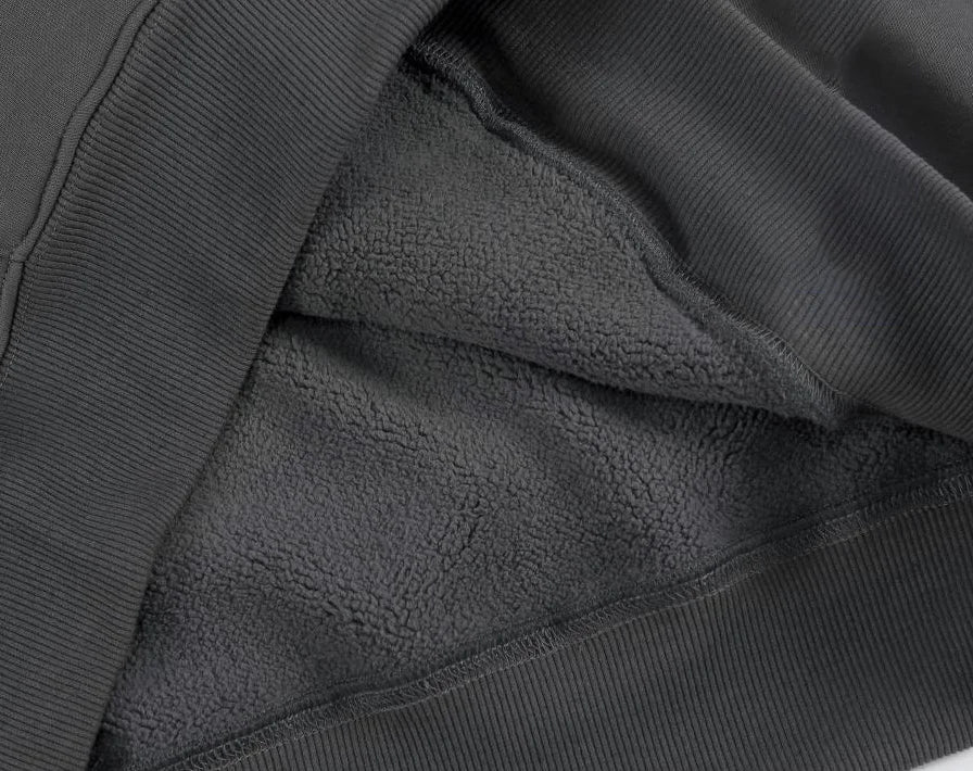 Men's 500 GSM Heavyweight Cotton Hoodie – Solid Color Casual Winter Sweatshirt