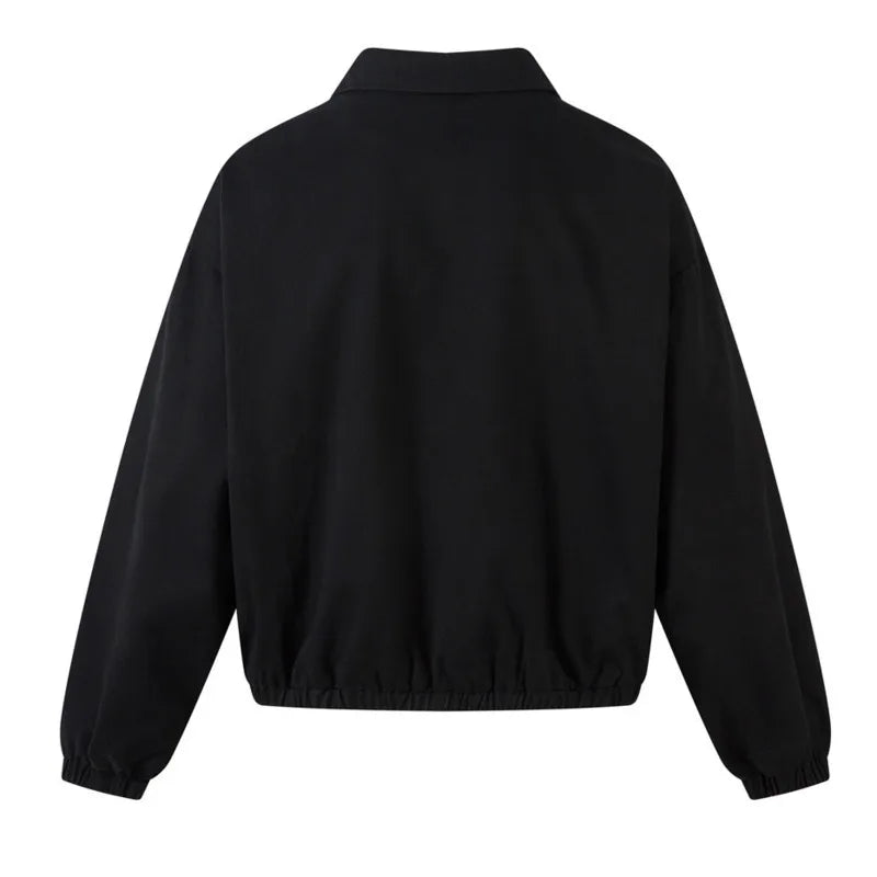 Men’s Solid Color Pullover Hoodie – Loose Fit American High Street Casual Jacket