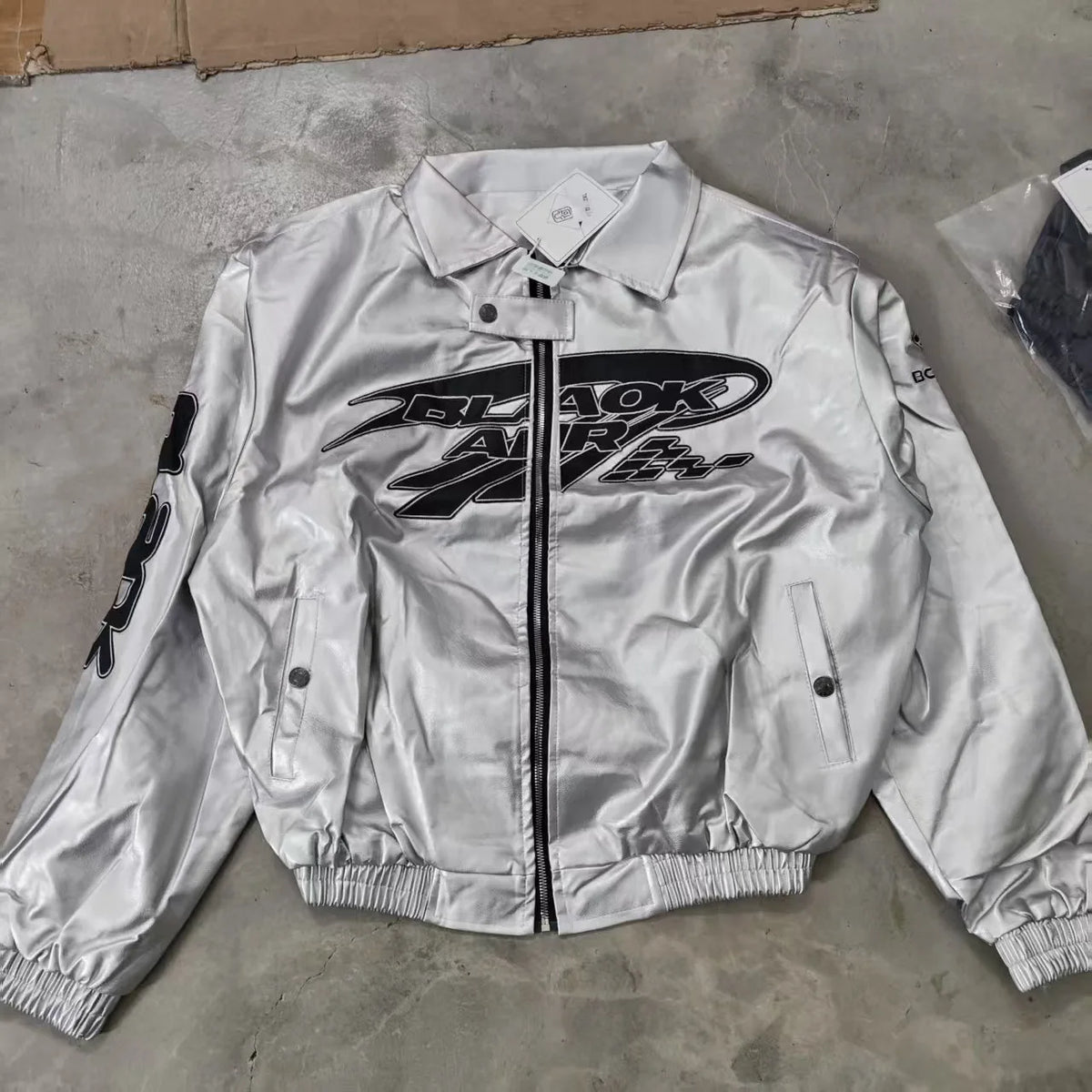 Men’s Retro PU Leather Bomber Jacket – Loose-Fit Motorcycle Pilot Coat, Short Multi-Pocket Casual Streetwear