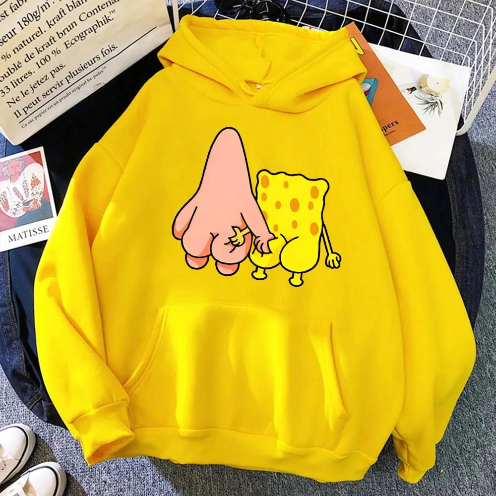 SpongeBob SquarePants Hoodie – Unisex Oversized Anime Streetwear Pullover