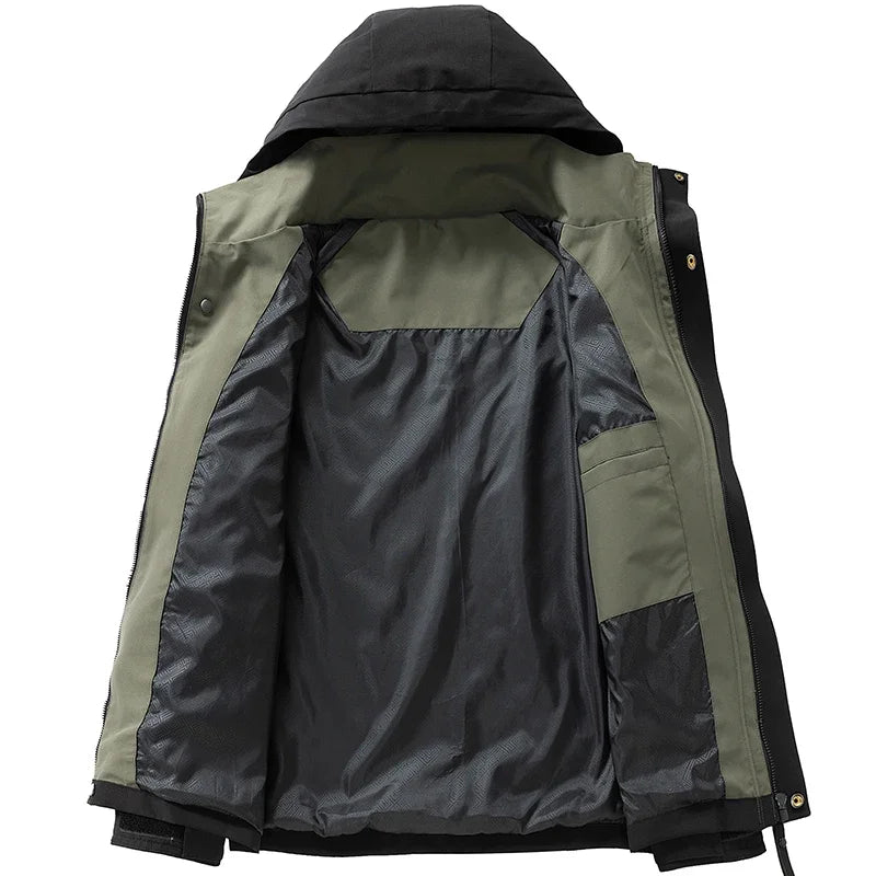 Men’s Softshell Windbreaker Jacket – Lightweight Hooded Waterproof Outdoor Coat for Hiking, Camping & Travel