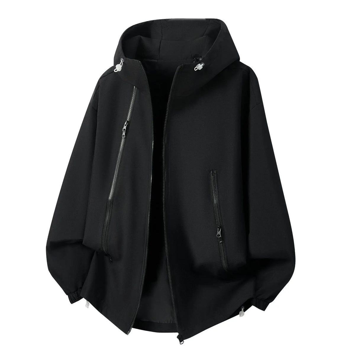 Unisex Gradient Hooded Windbreaker Jacket – Loose-Fit Waterproof & Windproof Outdoor Casual Coat