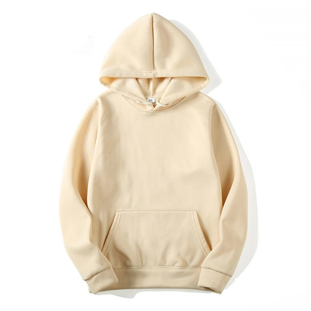 Unisex Oversize Solid Color Hoodie – Casual Pullover Sweatshirt for Spring & Autumn
