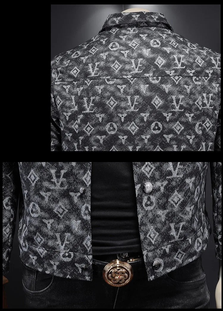 Men's Luxury Plaid Denim Coat – Hip Hop Western Streetwear Jacket