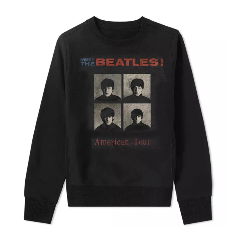 Unisex Beatles Lennon Hoodie – Loose-Fit Casual Pullover Sweatshirt, Stylish Streetwear Top for Men & Women