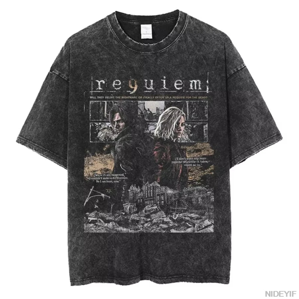 Unisex Leon Kennedy Graphic T-Shirt – Oversized Short-Sleeve Tee | Retro Biohazard-Inspired Fan Streetwear