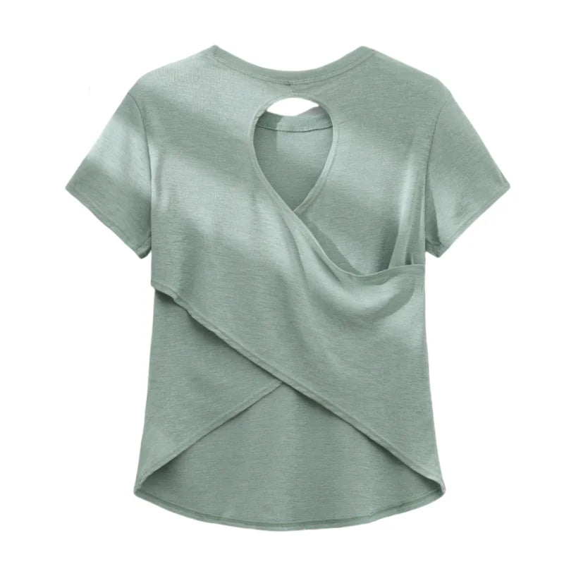 Women’s Quick-Dry Gym T-Shirt – Short Sleeve Yoga & Running Top