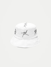 Unisex Foldable Fisherman Bucket Hat – Cotton Patchwork Graffiti Cap, Casual Outdoor Travel & Hip Hop Style