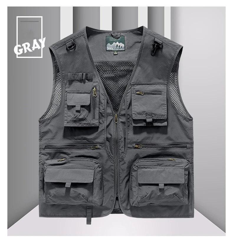 Men's Multi-Pocket Outdoor Fishing Vest – Breathable Leisure Jacket