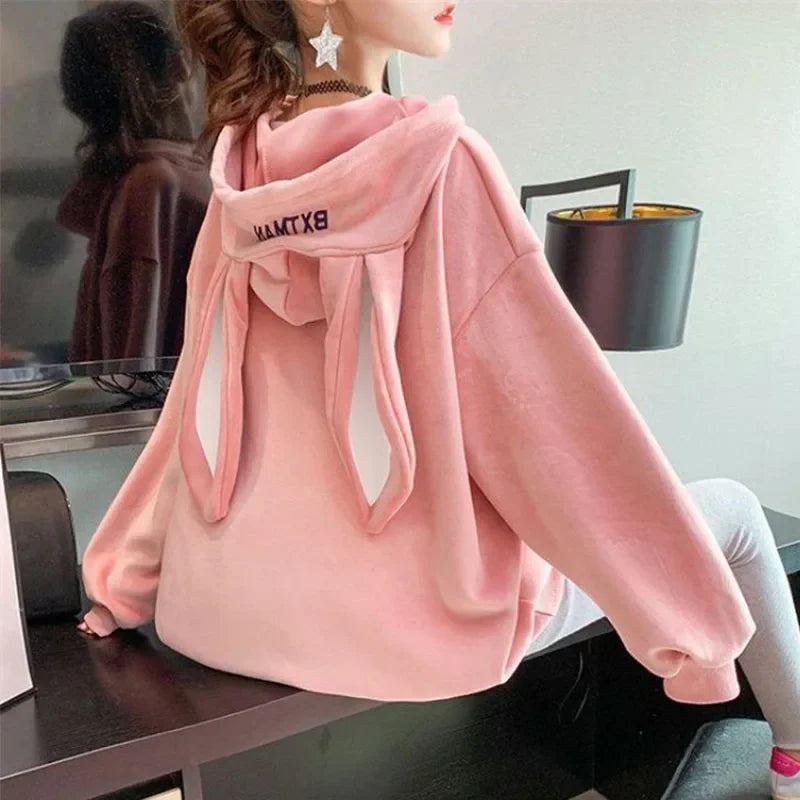 Women Hoodies With Rabbit Ear Sweatshirts