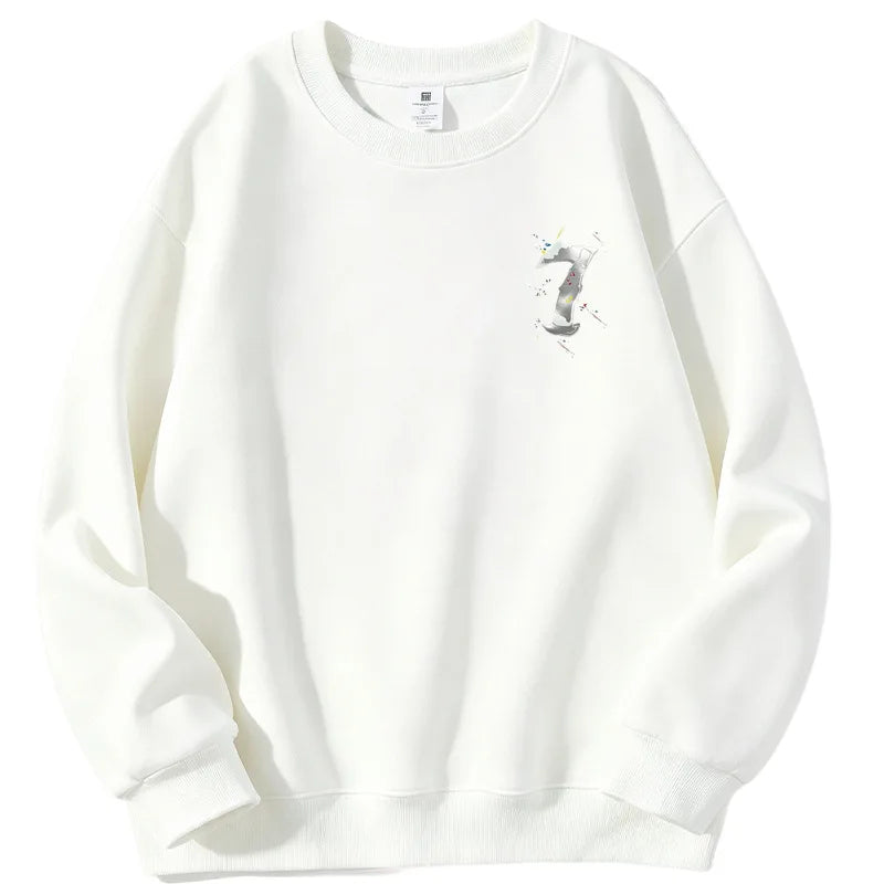 Men’s Casual Cotton Sweatshirt – Loose Fit Crew Neck Pullover | American Campus Style