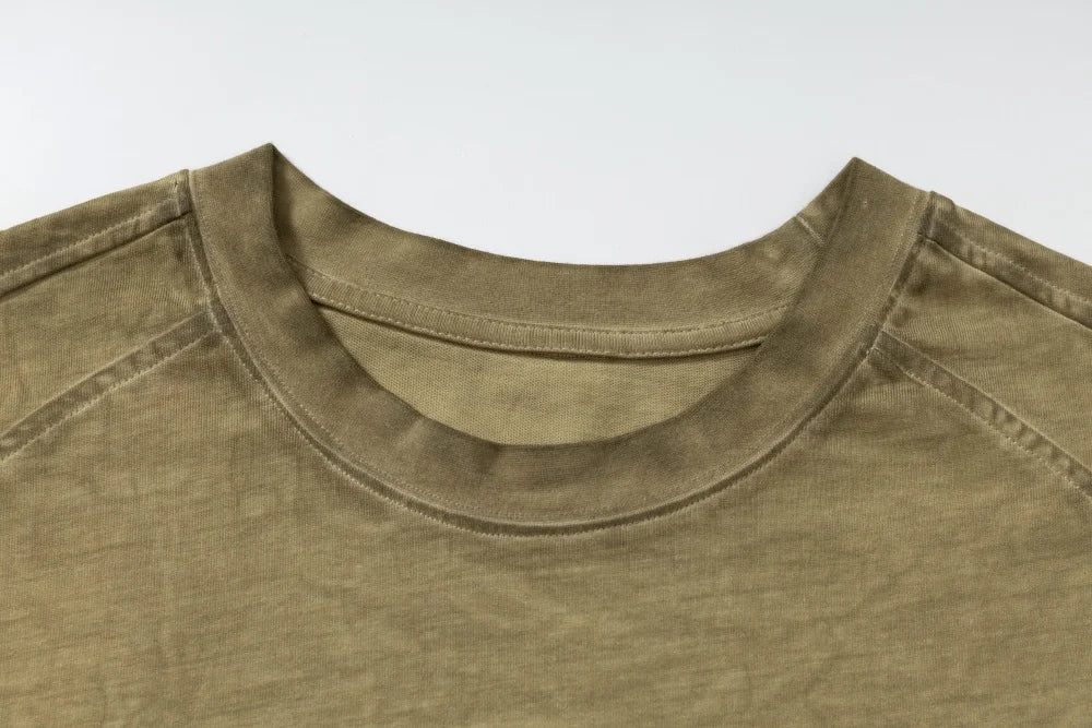 Men’s Washed Embroidered Tank Top – Distressed Sleeveless Crew Neck | Relaxed Summer Casual Streetwear