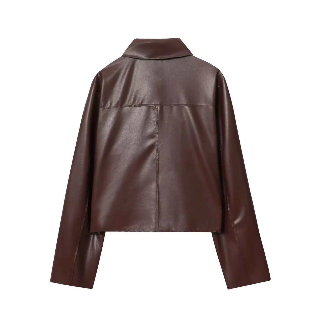 Women’s Autumn Casual Jacket – Solid Turn-Down Collar Coat with Pockets | Single-Breasted Streetwear Style