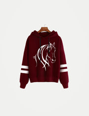 Women’s Horse Graphic Sweatshirt – Long Sleeve Pullover Sweater | High Street Casual Streetwear Fashion