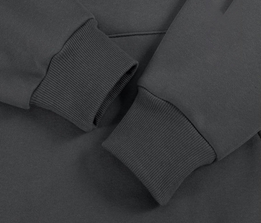 Men's 500 GSM Heavyweight Cotton Hoodie – Solid Color Casual Winter Sweatshirt