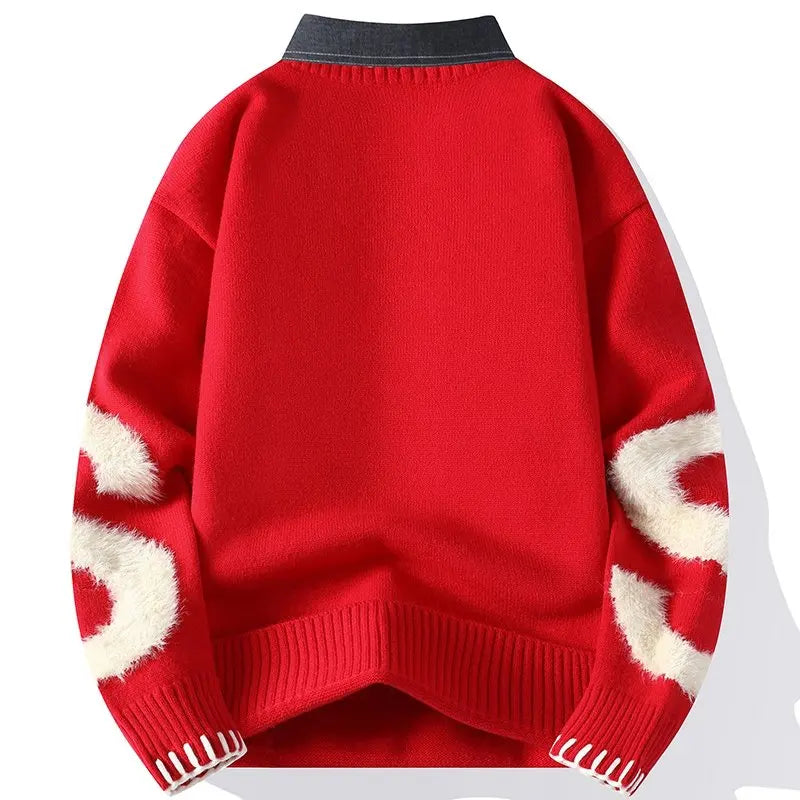 Men’s Versatile Knit Sweater – Trendy Outdoor Casual Pullover for Cycling, Travel & Leisure