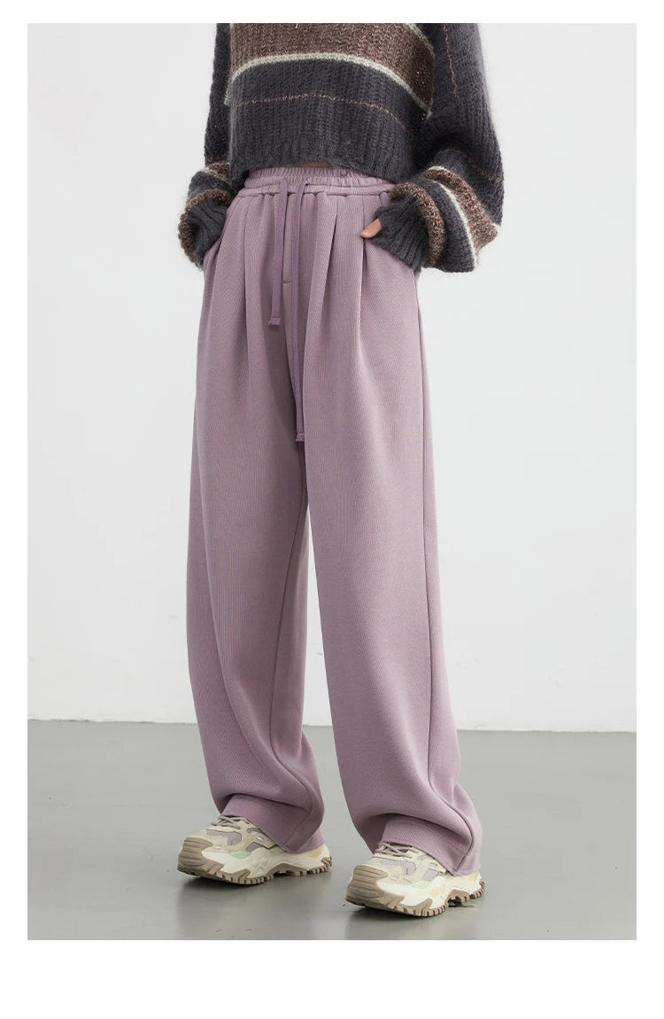 CHIC VEN Women’s High-Waist Pants – Loose Drawstring Casual Trousers