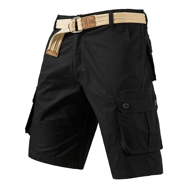 Men’s Premium Cargo Bermuda Shorts – Knee-Length Cotton Utility Shorts | Casual, Golf & Outdoor Wear