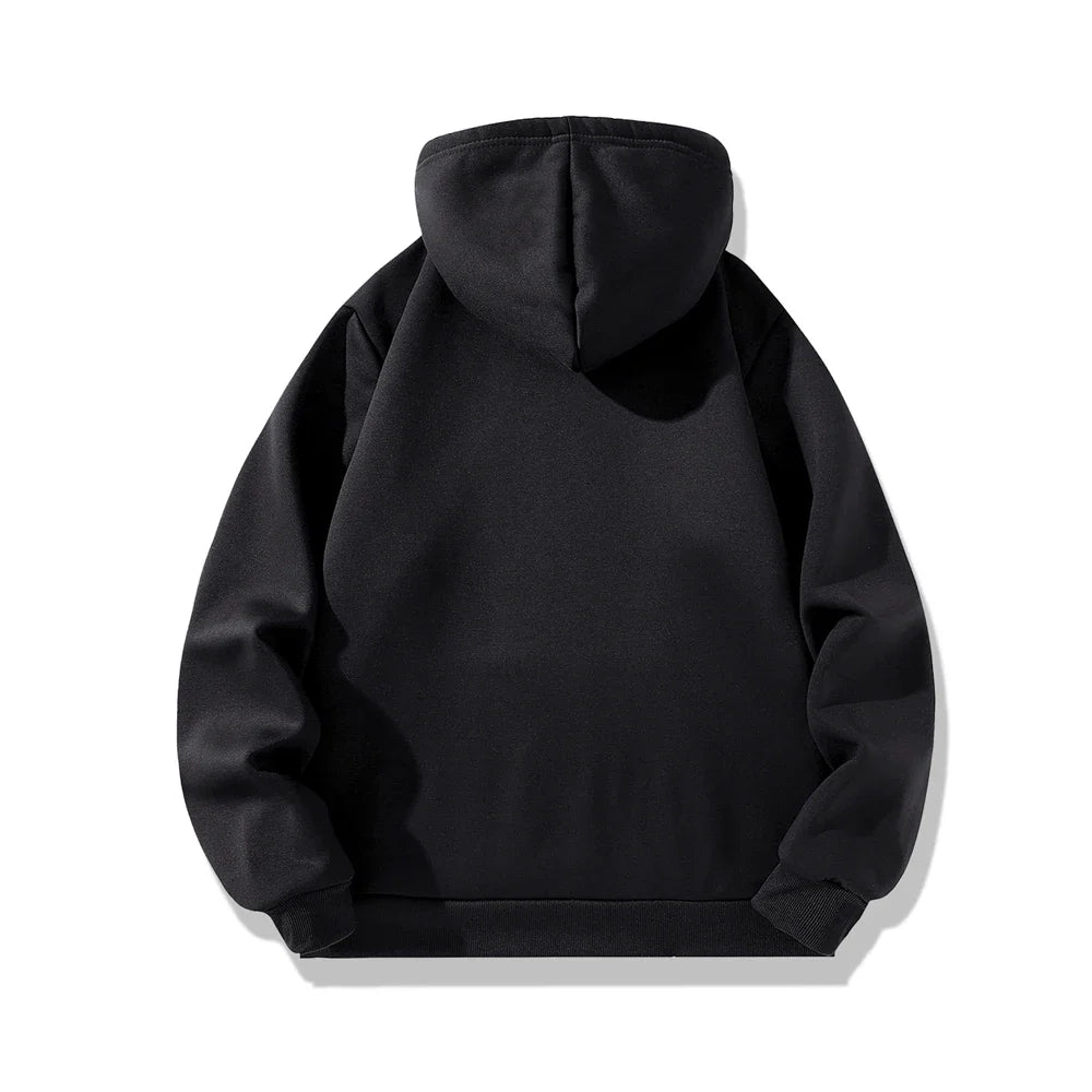 Men’s Winter Fleece Hoodie – Thick Warm Pullover Sweatshirt | Windproof Casual Loose-Fit Streetwear