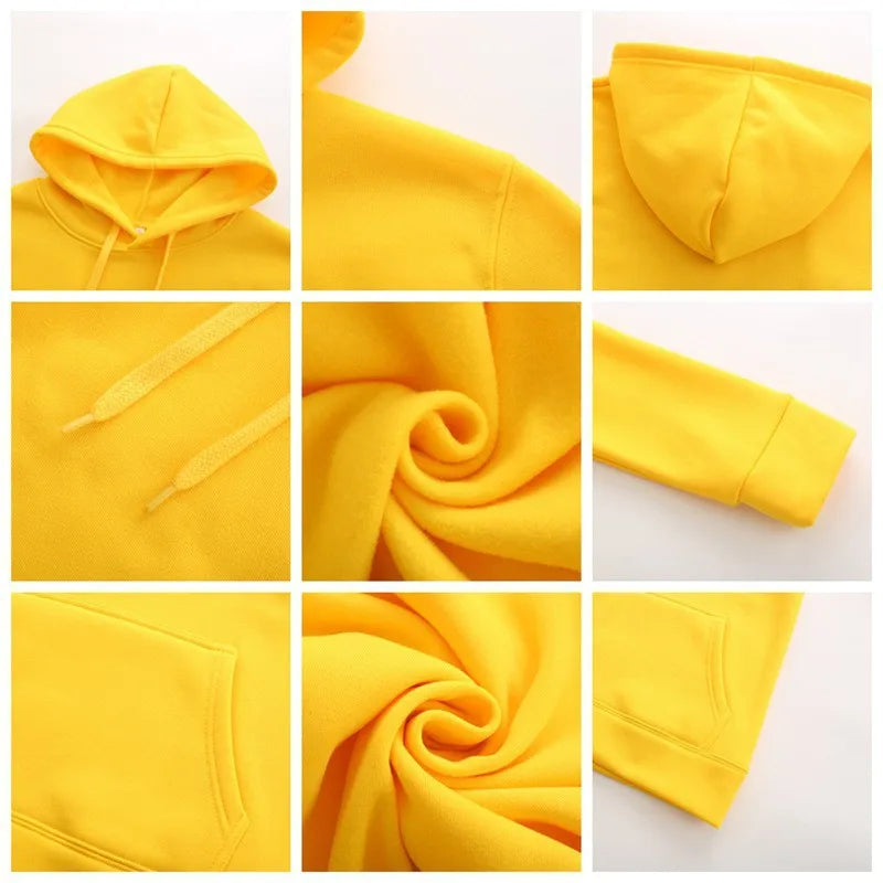 Unisex Oversize Solid Color Hoodie – Casual Pullover Sweatshirt for Spring & Autumn