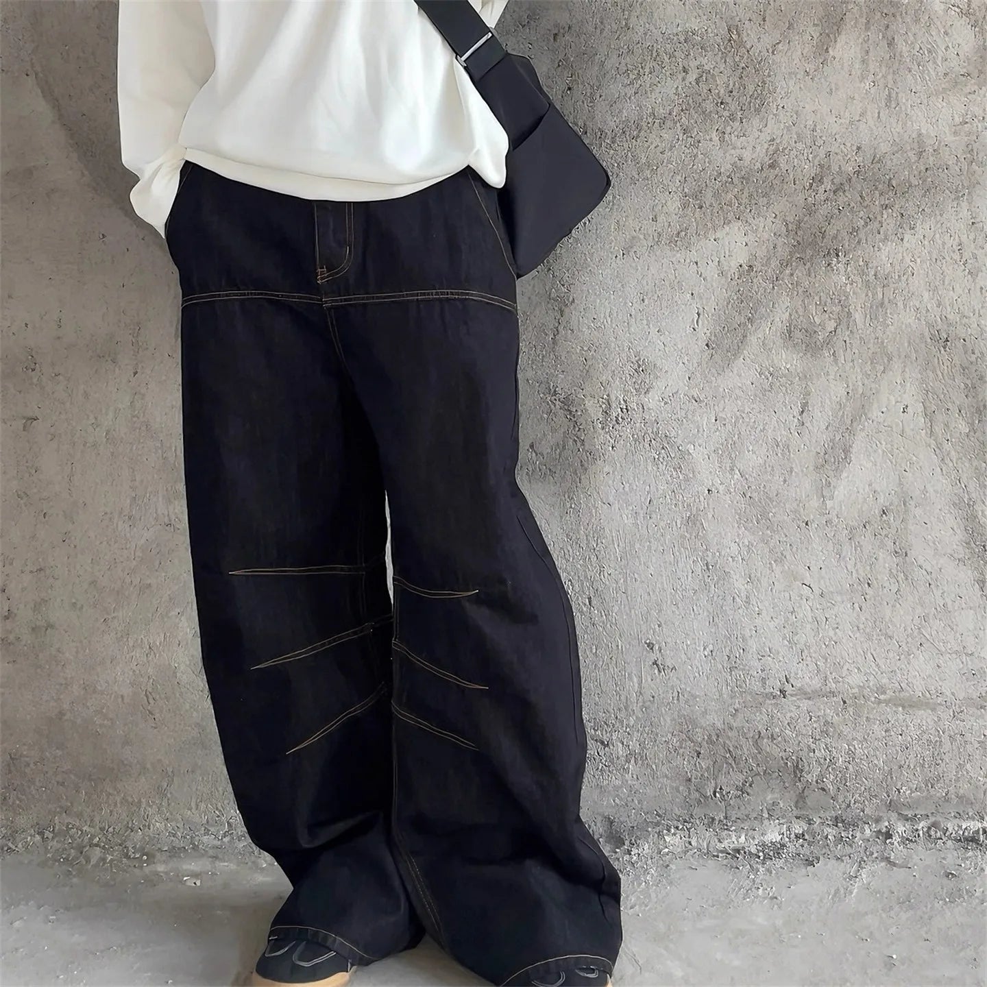 Retro Japanese Wide Leg Jeans