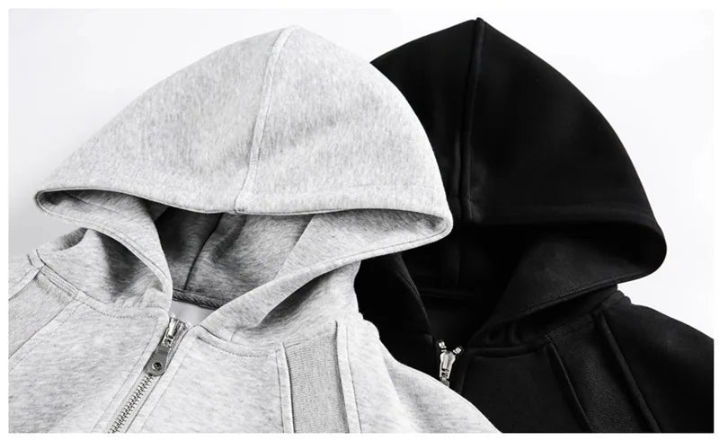 Unisex Oversized Heavyweight Hoodie – Loose-Fit Deconstructed Sweatshirt | Trendy Casual Zipper Streetwear