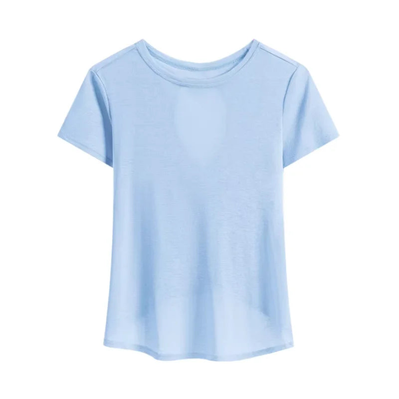 Women’s Quick-Dry Gym T-Shirt – Short Sleeve Yoga & Running Top