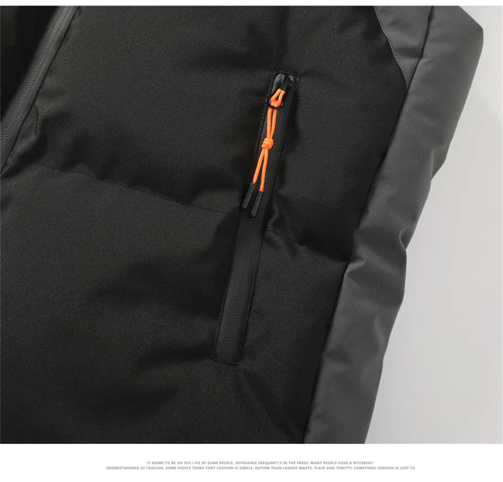 Trendy Splicing Color Hoodie With Vest