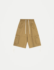 Unisex Wide-Leg Cargo Pants – Washed Cotton Baggy Calf-Length Streetwear Trousers