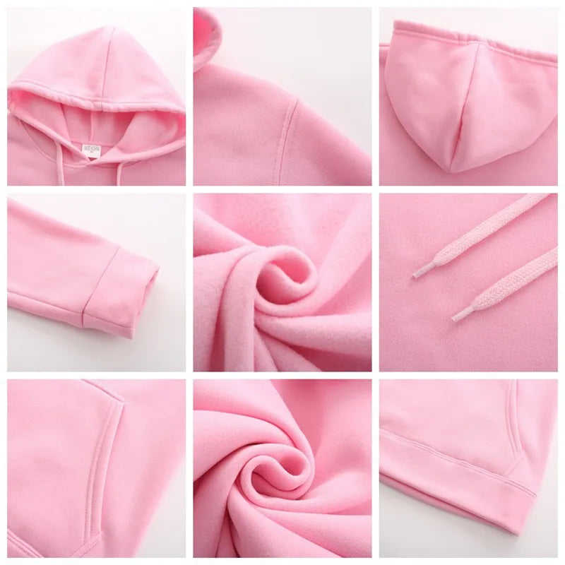 Unisex Oversize Solid Color Hoodie – Casual Pullover Sweatshirt for Spring & Autumn