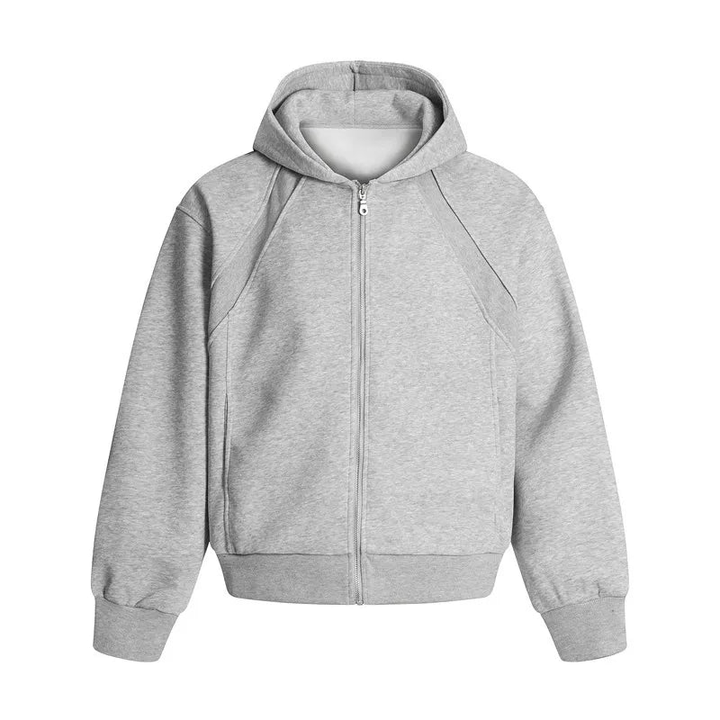 Unisex Oversized Heavyweight Hoodie – Loose-Fit Deconstructed Sweatshirt | Trendy Casual Zipper Streetwear