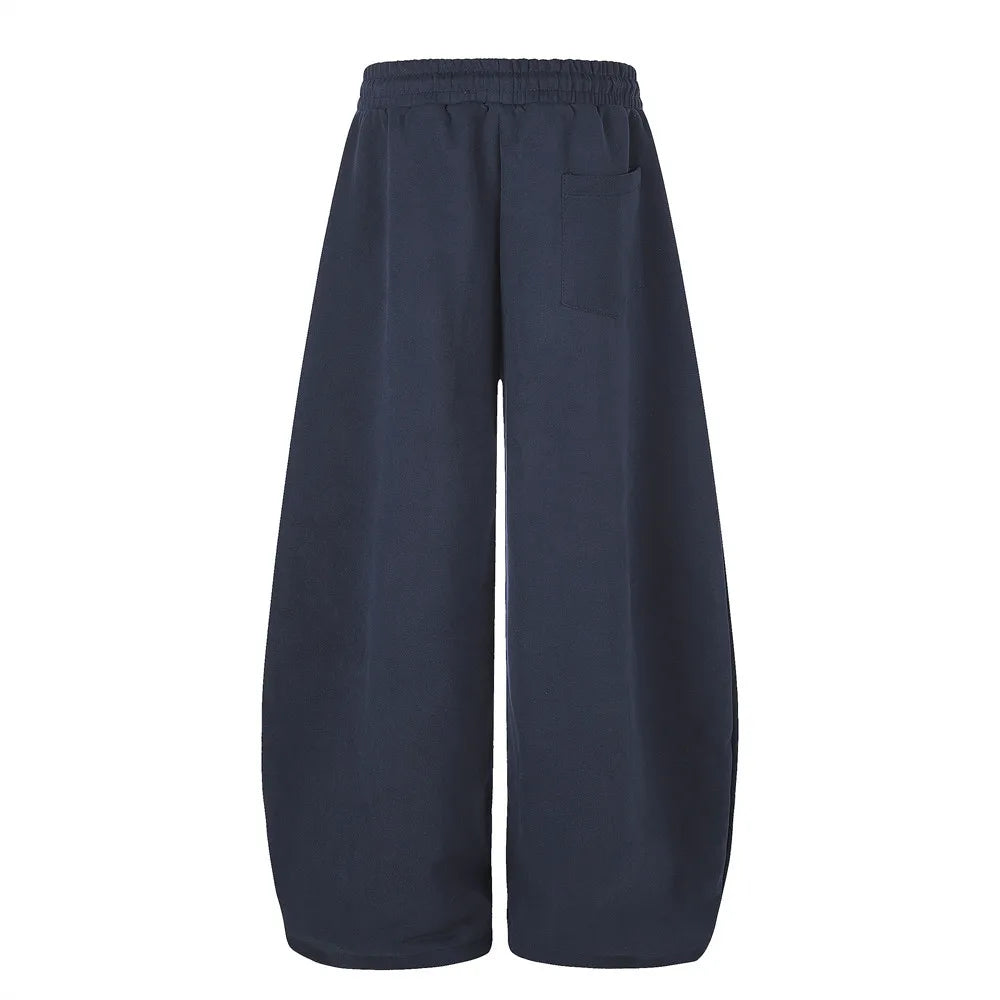 MWJLPWQ Men’s Graphic Wide-Leg Pants – Printed Letter Loose-Fit Curved Trousers | Hip-Hop Streetwear
