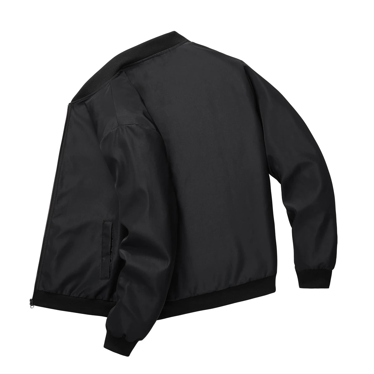 Men's Baseball Collar Solid Colour Jacket – Lightweight Business-Casual Short Coat for Spring & Autumn