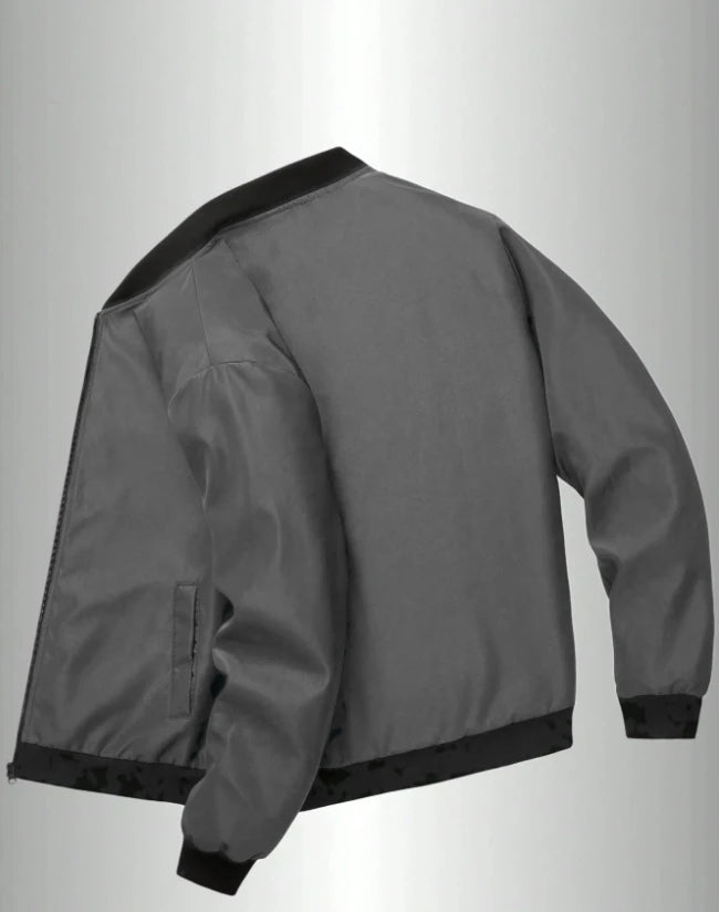 Men's Baseball Collar Solid Colour Jacket – Lightweight Business-Casual Short Coat for Spring & Autumn