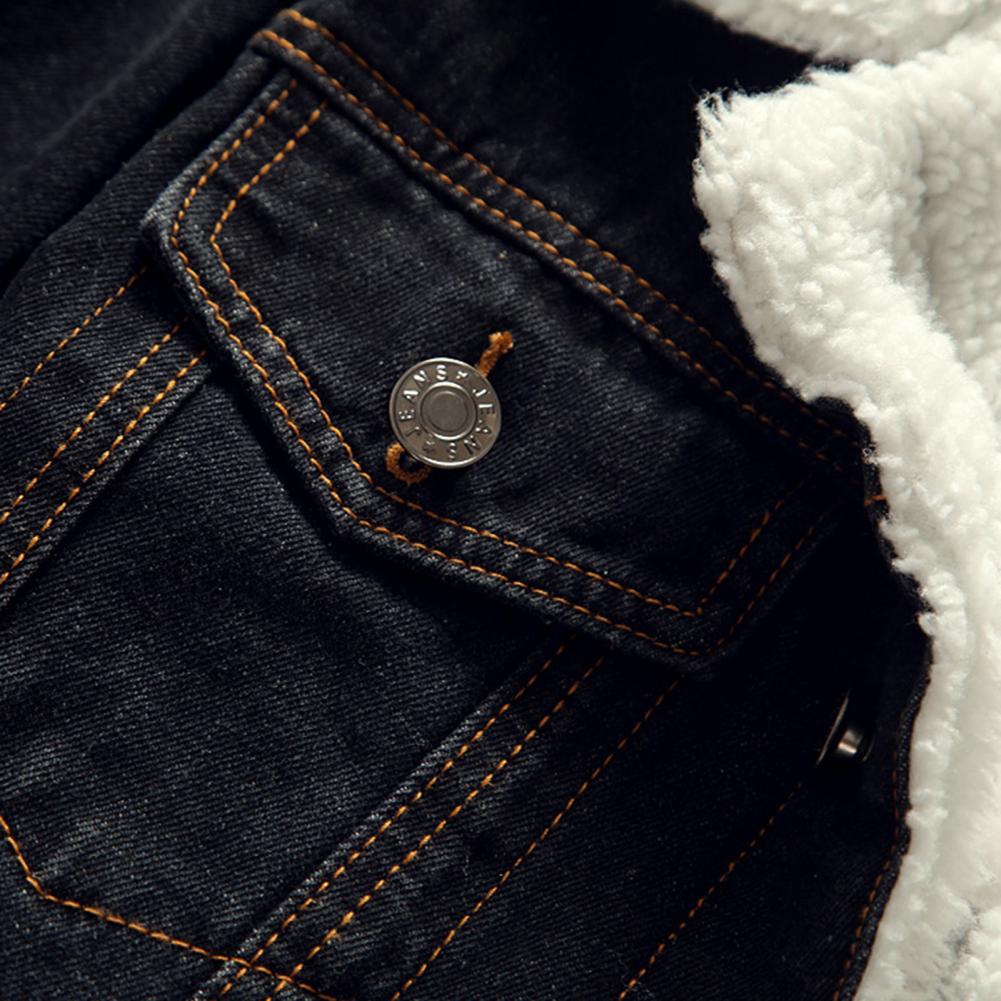 Men's Winter Fleece-Lined Denim Jacket – Thicken Warm Velvet Inner Coat