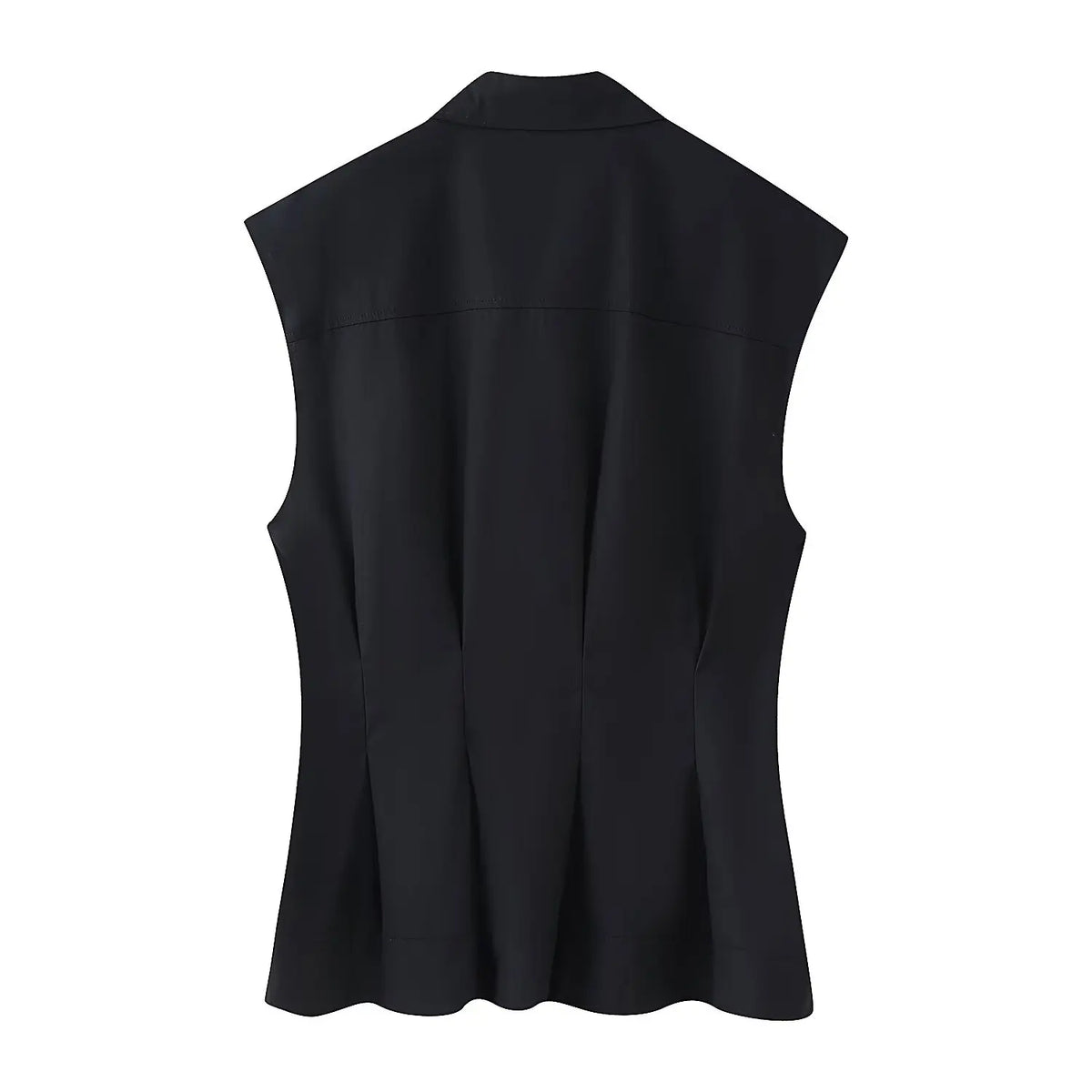 Women’s Summer Sleeveless Pleated Blouse – Chic Casual Top