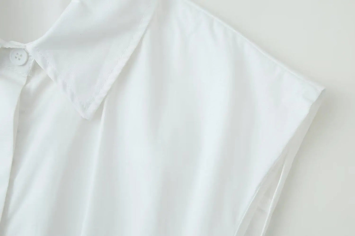 Women’s Summer Sleeveless Pleated Blouse – Chic Casual Top