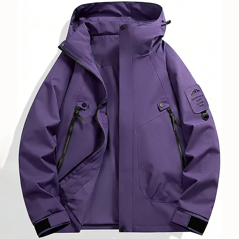 Men’s Waterproof Hooded Windbreaker Jacket – Outdoor Spring & Autumn Jacket for Cycling, Hiking, Climbing & Mountaineering