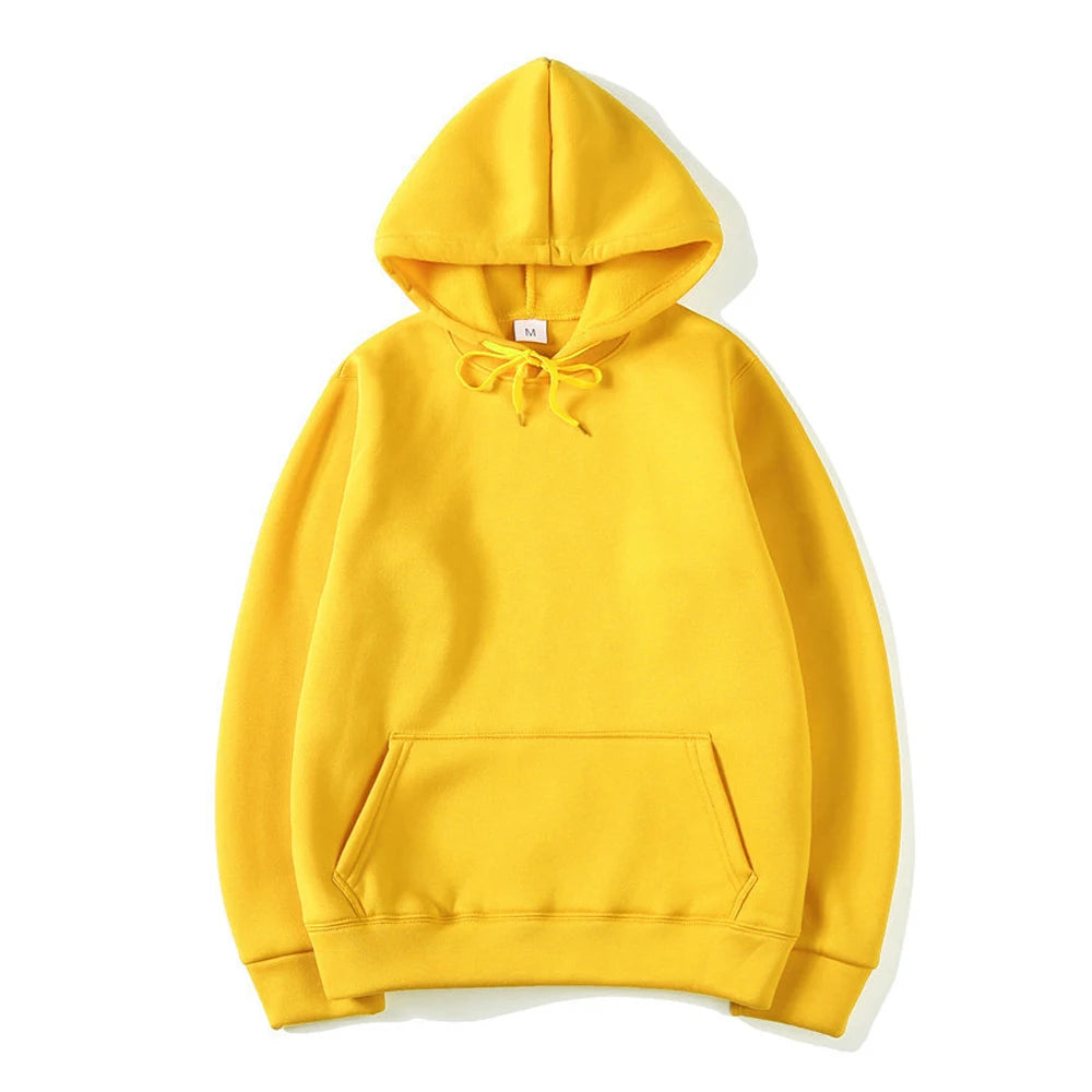 Unisex Oversize Solid Color Hoodie – Casual Pullover Sweatshirt for Spring & Autumn