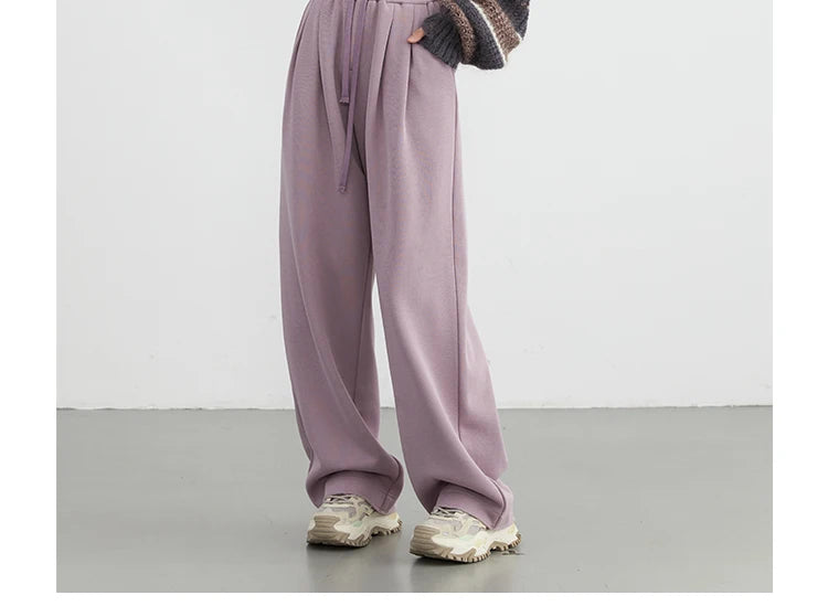 CHIC VEN Women’s High-Waist Pants – Loose Drawstring Casual Trousers