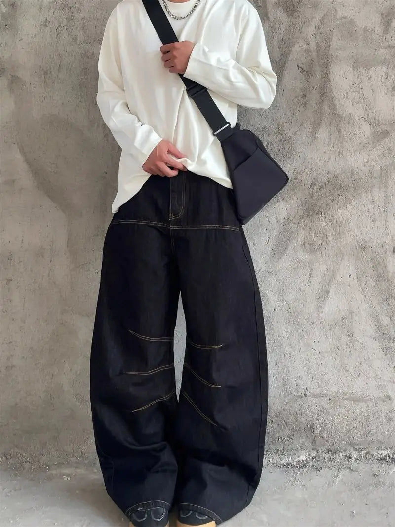 Retro Japanese Wide Leg Jeans