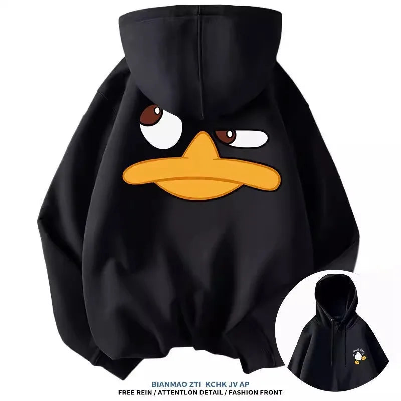 Cartoon Duck Fun Large-size Hooded Sweatshirt