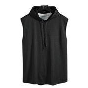 Men's Sleeveless Hooded Tank Top – Gym Bodybuilding Sports Vest