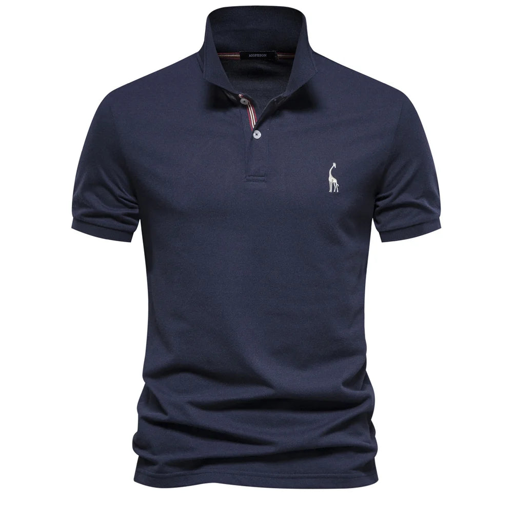 Men’s Premium Cotton Polo – Short Sleeve Solid Color Casual Shirt | Summer Everyday Wear