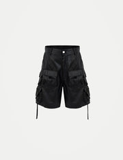 Unisex Multi-Pocket Cargo Shorts – Loose Fit Techwear Utility Shorts, High Street Casual Shorts for Men & Women