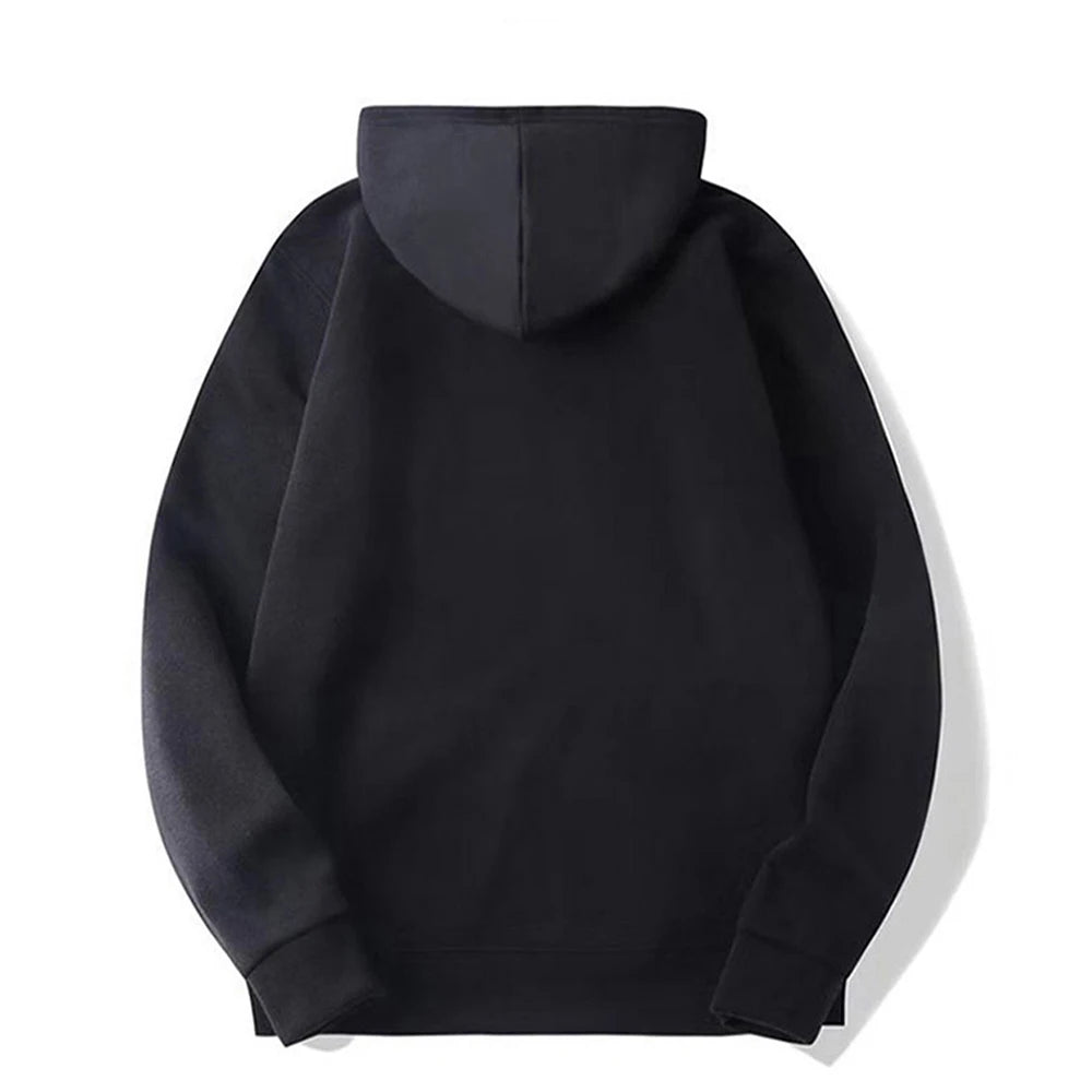 Men’s Fleece Hoodie – Plain Pullover Hooded Sweatshirt, Soft Casual Winter Top