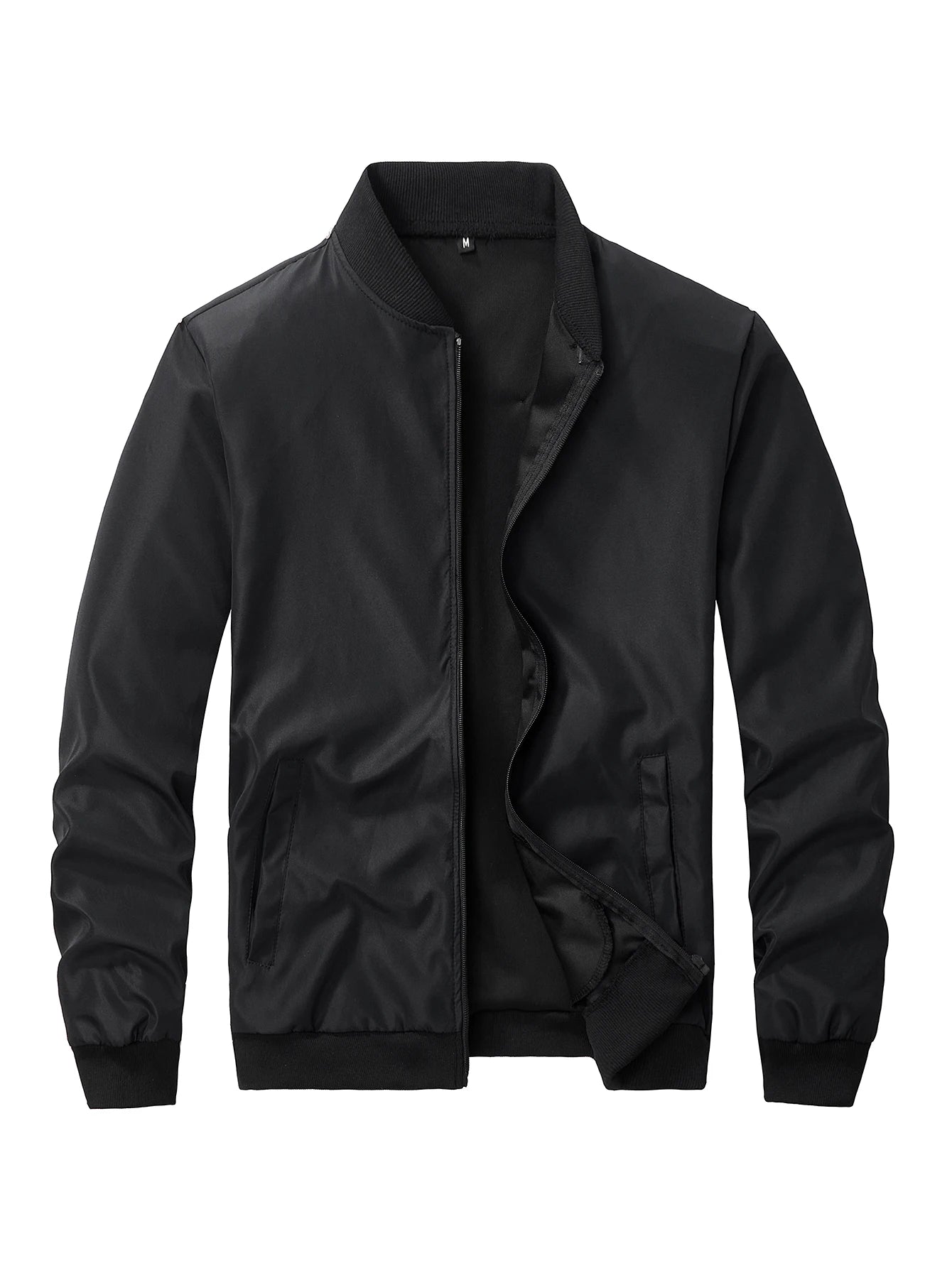 Men's Baseball Collar Solid Colour Jacket – Lightweight Business-Casual Short Coat for Spring & Autumn