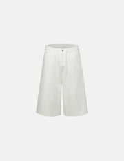 Men’s White Cargo Shorts – Baggy Loose-Fit Wide-Leg Summer Casual Shorts